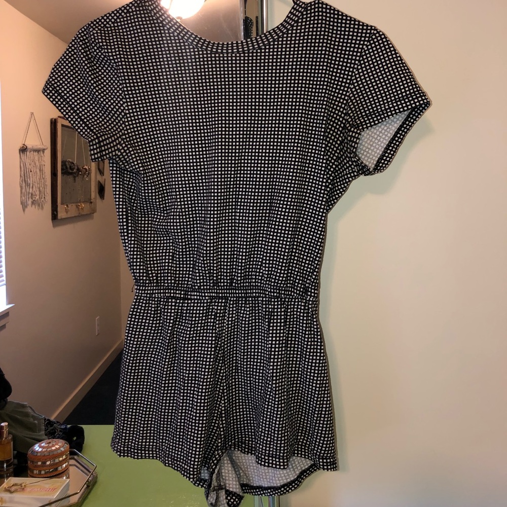 American Apparel Checkered Romper XS